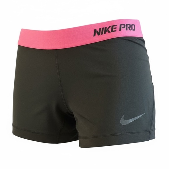 Nike Pants - NIKE PRO Women 2.5" COMPRESSION Yoga SHORTS-Black/Geranium  Small